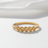 Gold-Toned Stainless Steel Chain-Link Bracelet with AD Stones | Anti-Tarnish